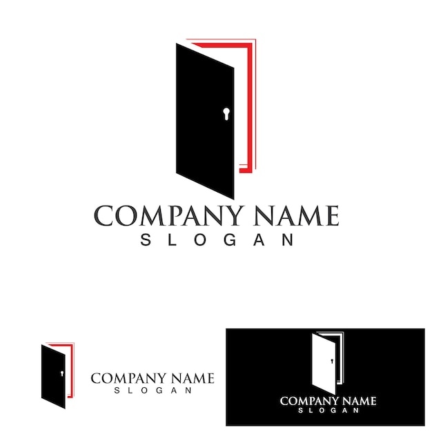 Door logo and symbol vector