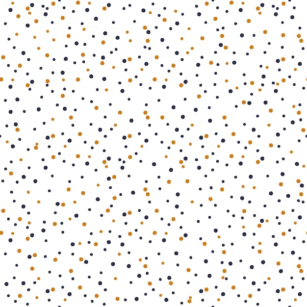 Dots seamless pattern. Hand-drawn simple flat pattern on a white background. Vector background.