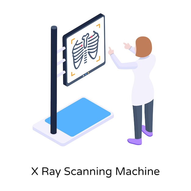 Download scanning machine illustration in premium editable graphics