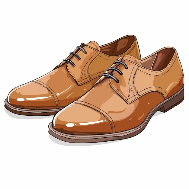 Vector a drawing of a pair of shoes with a brown sole