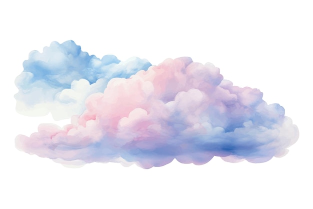 Dreamy watercolor pastel clouds