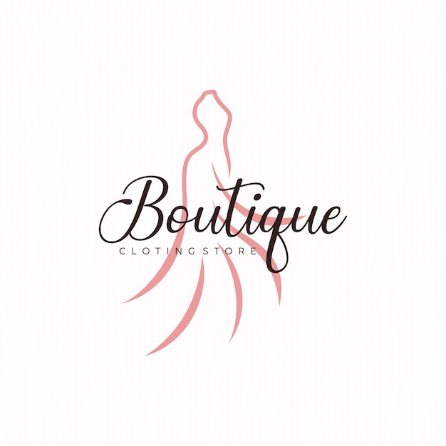 Vector dress shop business logo template design