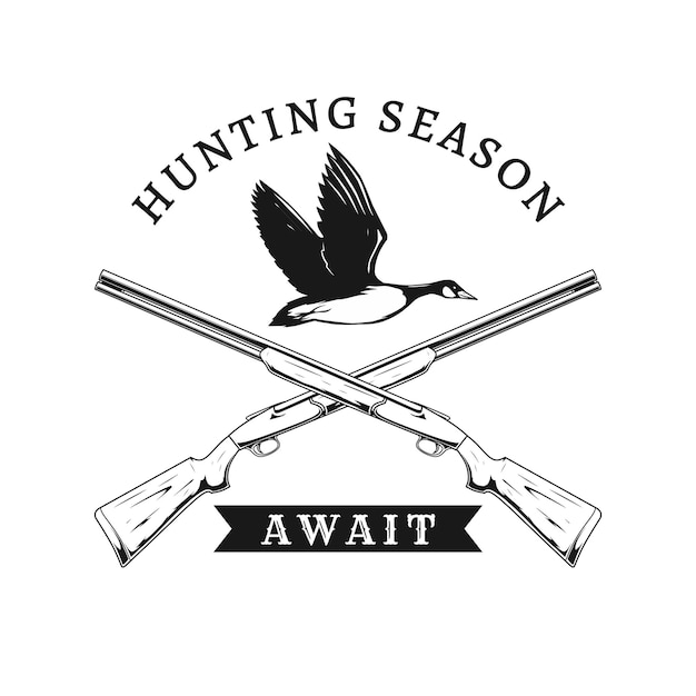 duck hunting logo design