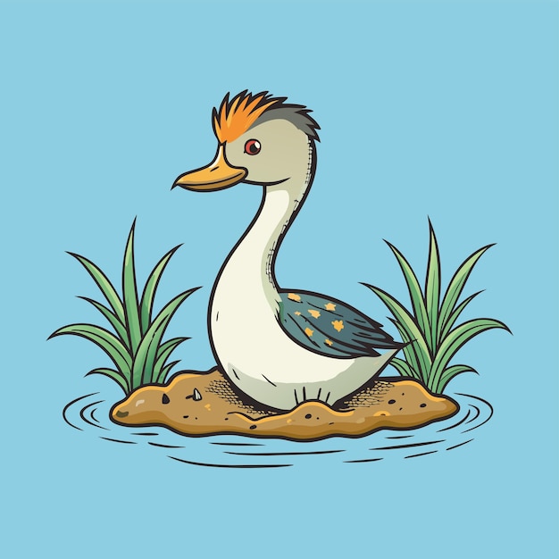 a duck that is sitting in the water