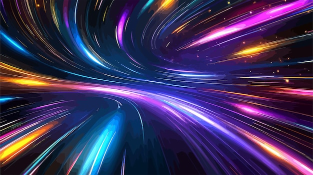 Vector dynamic hyperspace warp speed background