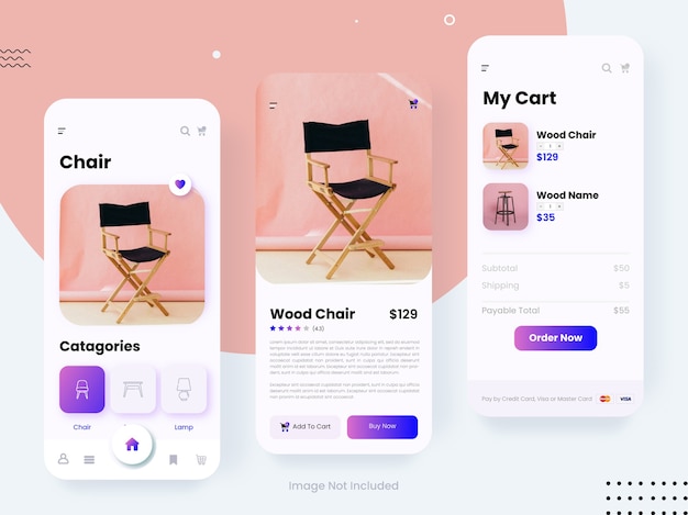 E-commerce ui  design kit for gui screens