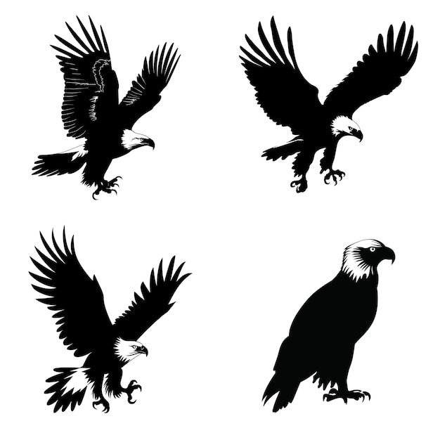 Vector eagle silhouette vector