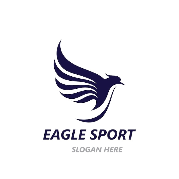 Eagle wing logo design vector image template