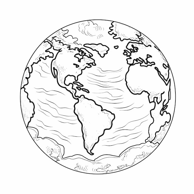 earth coloring page