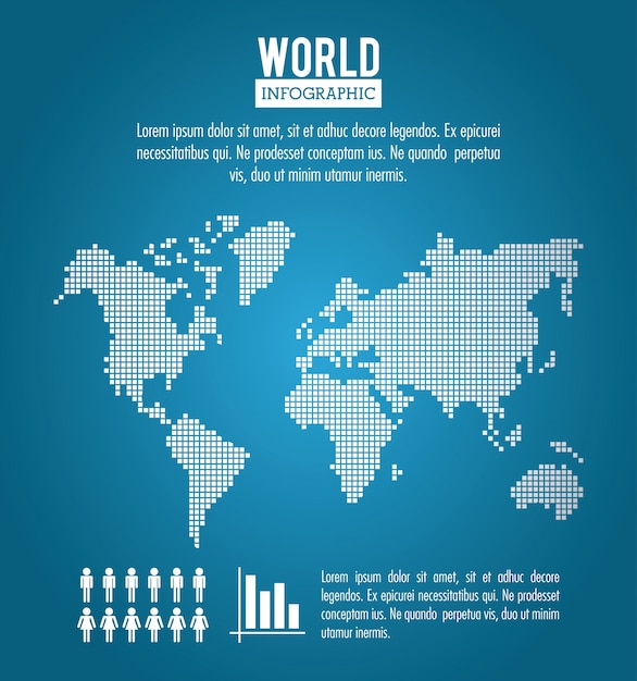 Vector earth world infographic