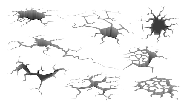 Vector earthquake crack.