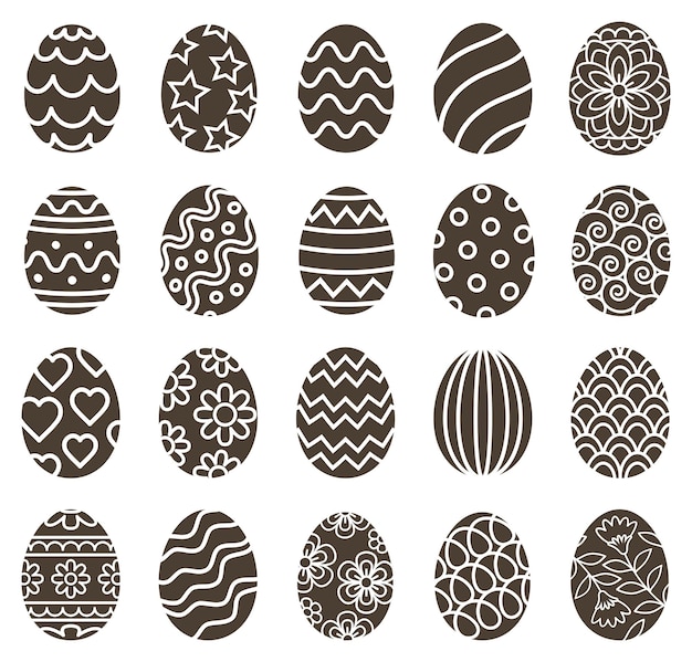 Easter egg icons symbol