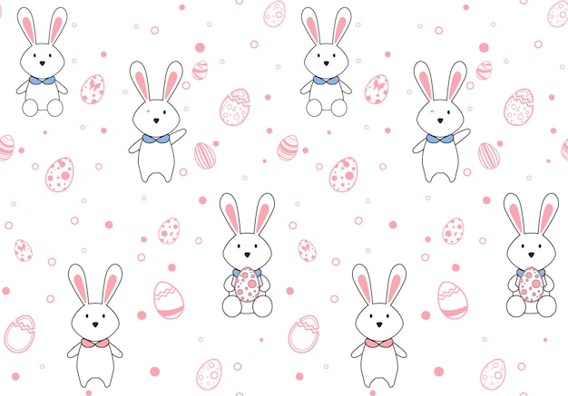 Easter egg seamless pattern.