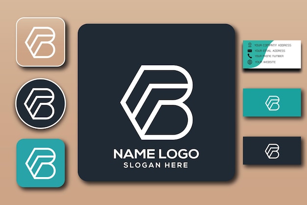 EB monogram logo template