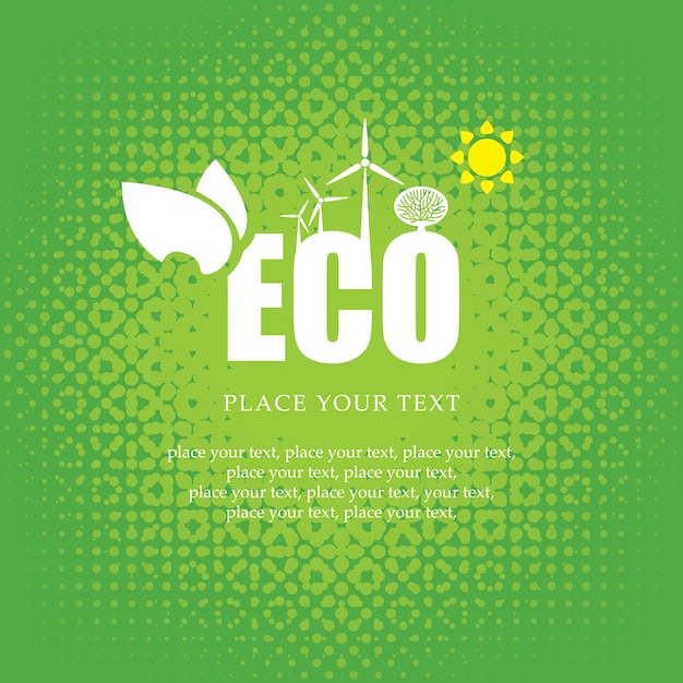 Vector eco banner on the theme of alternative energy sources