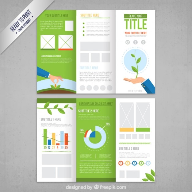 Vector ecological brochure template