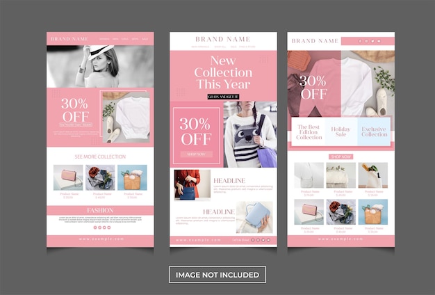 Vector ecommerce email template design