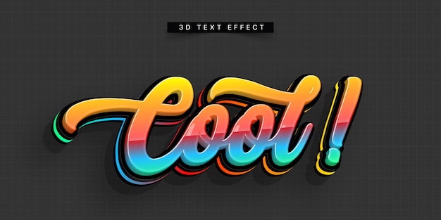 Vector editable 3d trendy lettering text effect