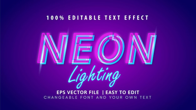 Editable Neon Text Effect