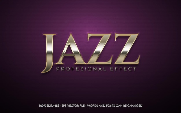 Editable text effect Jazz