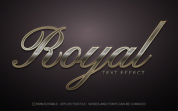 Editable text effect Royal Premium style