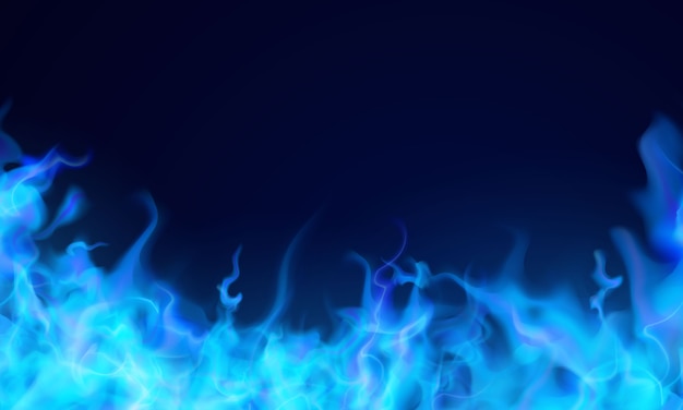 Effect Burning red hot sparks realistic fire blue flames