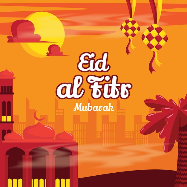 Eid al fitri greeting template