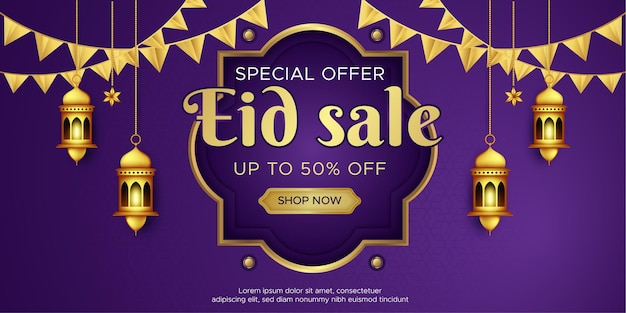 eid sale banner template