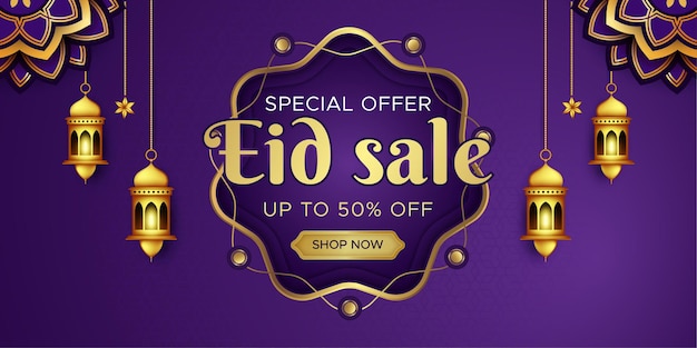 eid sale banner template