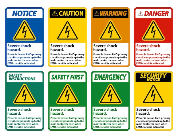 Vector electrical safety sign caution look up power lines overhead