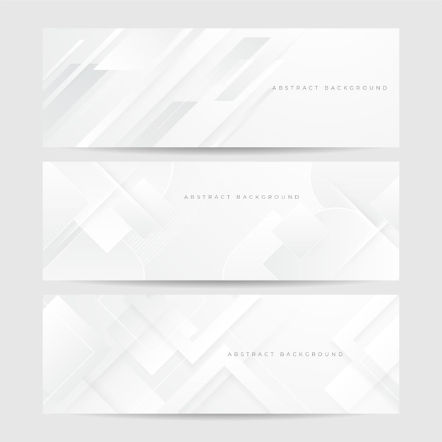 Vector elegant abstract white banner background with shiny lines