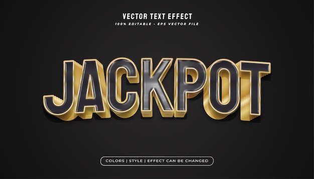 Elegant black and gold text style with realistic plastic texture