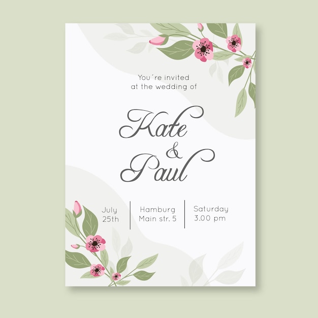 Elegant engagement invitation template