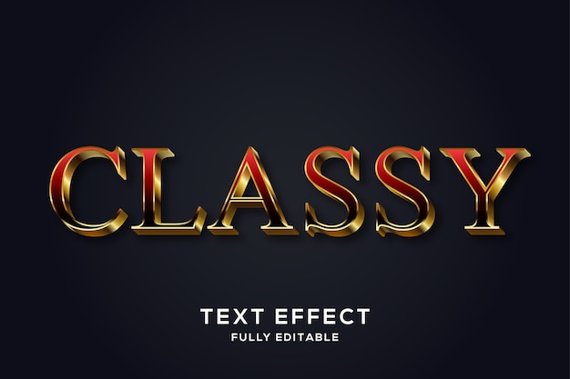 Elegant Gold & Red Text Effect