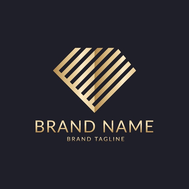 Elegant gouden diamantlogo