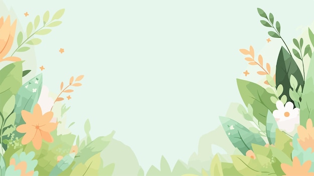 Vector elegant paper cut style background with leaves and copy space for design projects