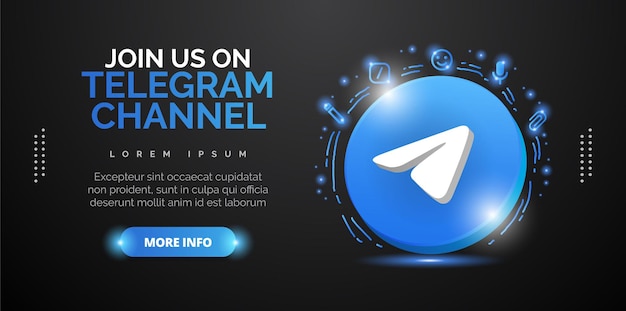 elegant promotional design to introduce your telegram account. Vector design.