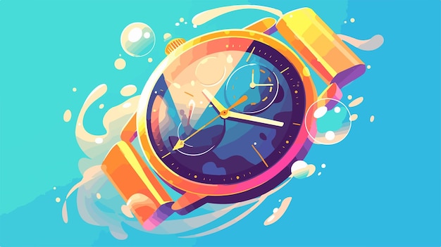 Vector elegant stylish wristwatch illustration for timepiece enthusiasts