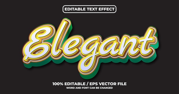 Elegant text effect style