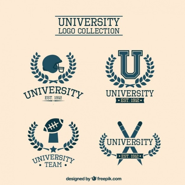 Vector elegant university logos