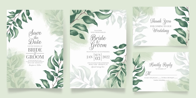 Vector elegant wedding invitation concept