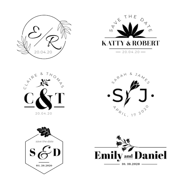 Elegant wedding monograms