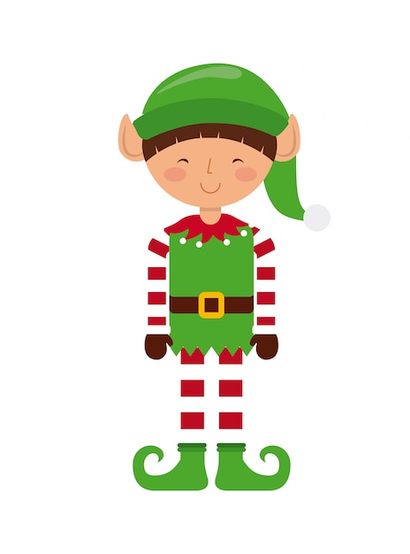Vector elf icon. merry christmas design. vector graphic