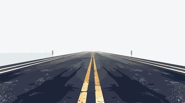 Vector empty asphalt suburban road background for designs