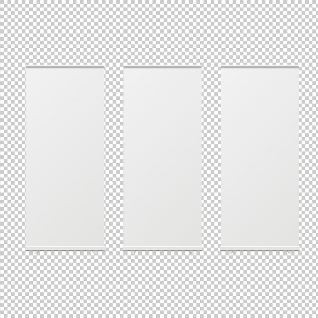 透明の空のロールアップバナー