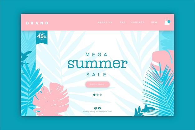 End of summer sale landing page template