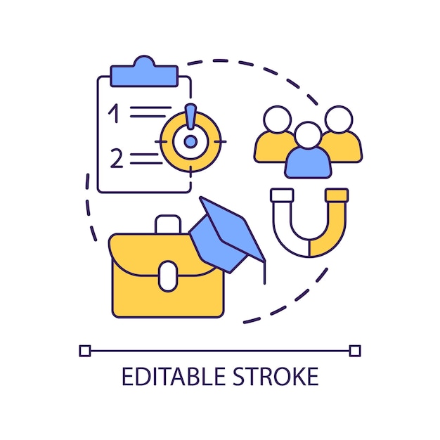 Engage educated staff concept icon