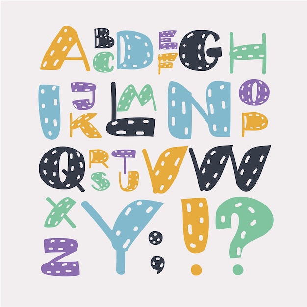 English alphabet set