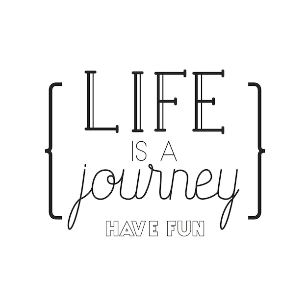 enjoy journey message with hand made font