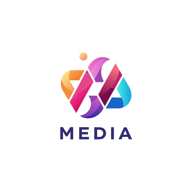 Vector entertainment and media logo concept